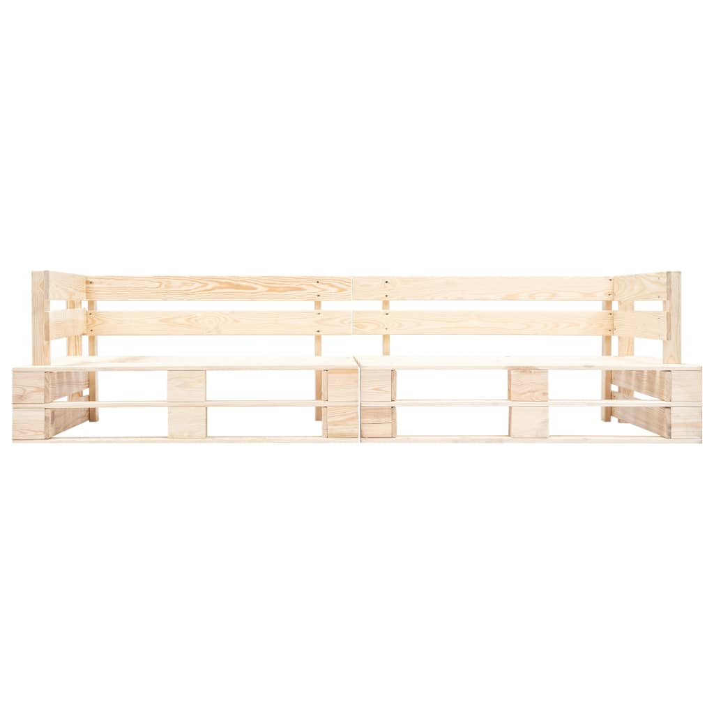 Tuinbank 2-zits pallet hout naturel