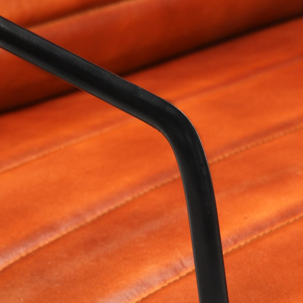Fauteuil echt leer tan