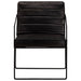 Fauteuil echt leer zwart
