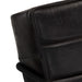 Fauteuil echt leer zwart