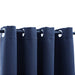 Gordijn verduisterend met metalen ringen 2 st 140x225 cm blauw