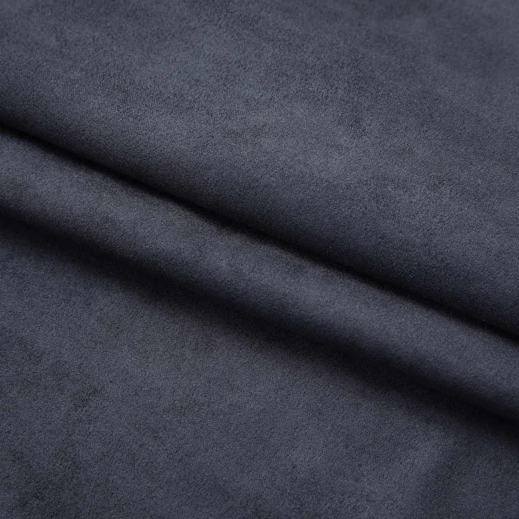 Gordijnen verduisterend met haken 2 st 140x245 cm antraciet
