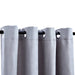 Gordijn verduisterend met metalen ringen 2 st 140x225 cm grijs