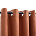 Gordijnen verduisterend met ringen 2 st 140x225 cm roestkleur