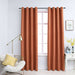 Gordijnen verduisterend met ringen 2 st 140x225 cm roestkleur