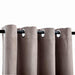 Gordijn verduisterend met metalen ringen 2 st 140x175 cm taupe
