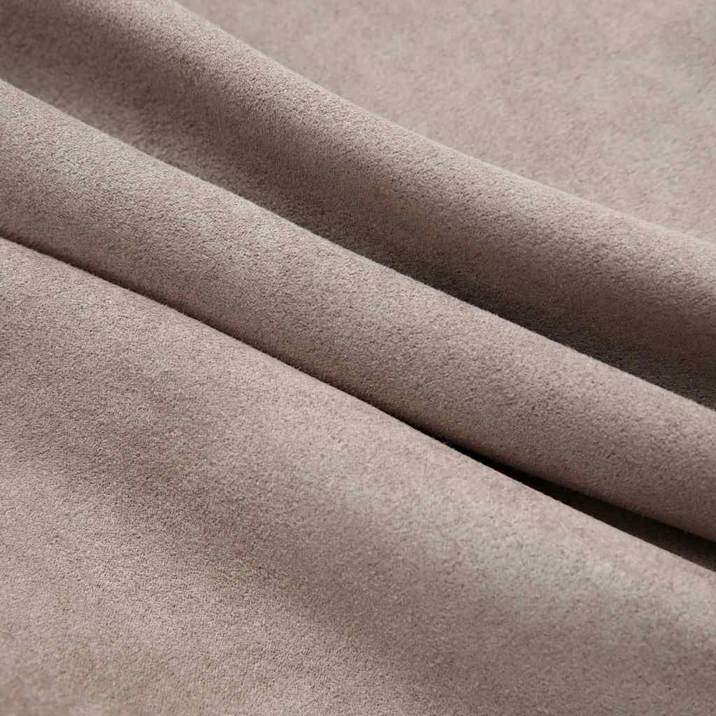 Gordijn verduisterend met metalen ringen 2 st 140x175 cm taupe