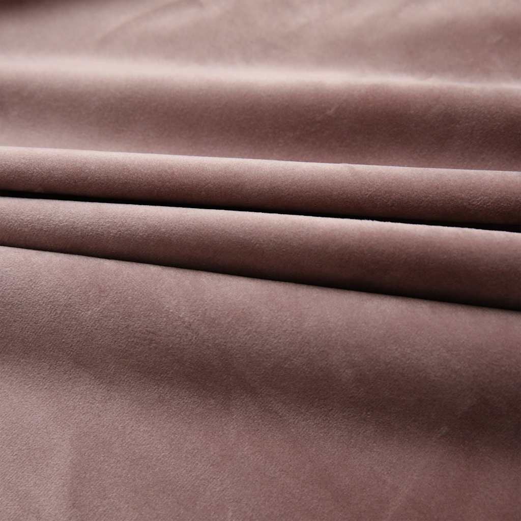 Gordijnen verduisterend 2 st met haken 140x245 cm fluweel roze
