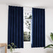 Gordijnen verduisterend 2 st met haken 140x175 cm fluweel blauw