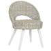 Fauteuil kubu rattan wit