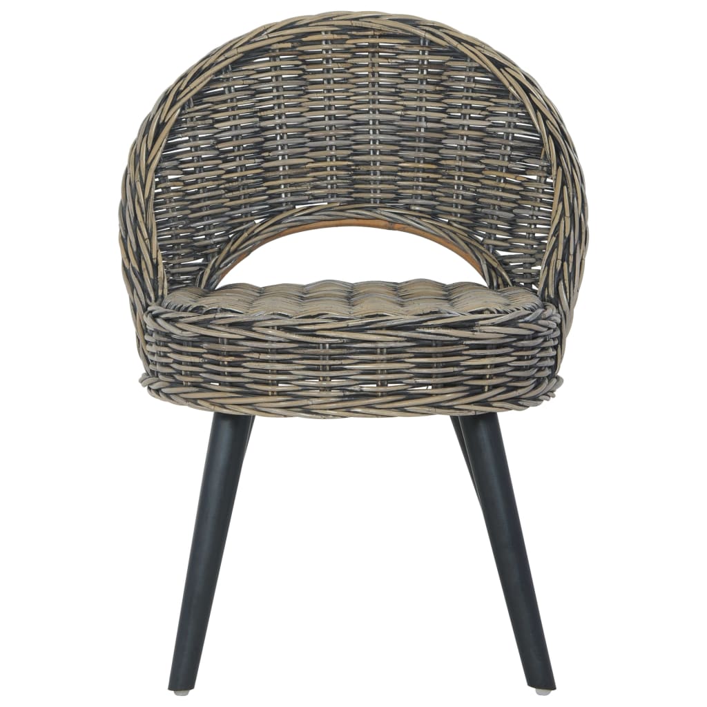Fauteuil kubu rattan zwart