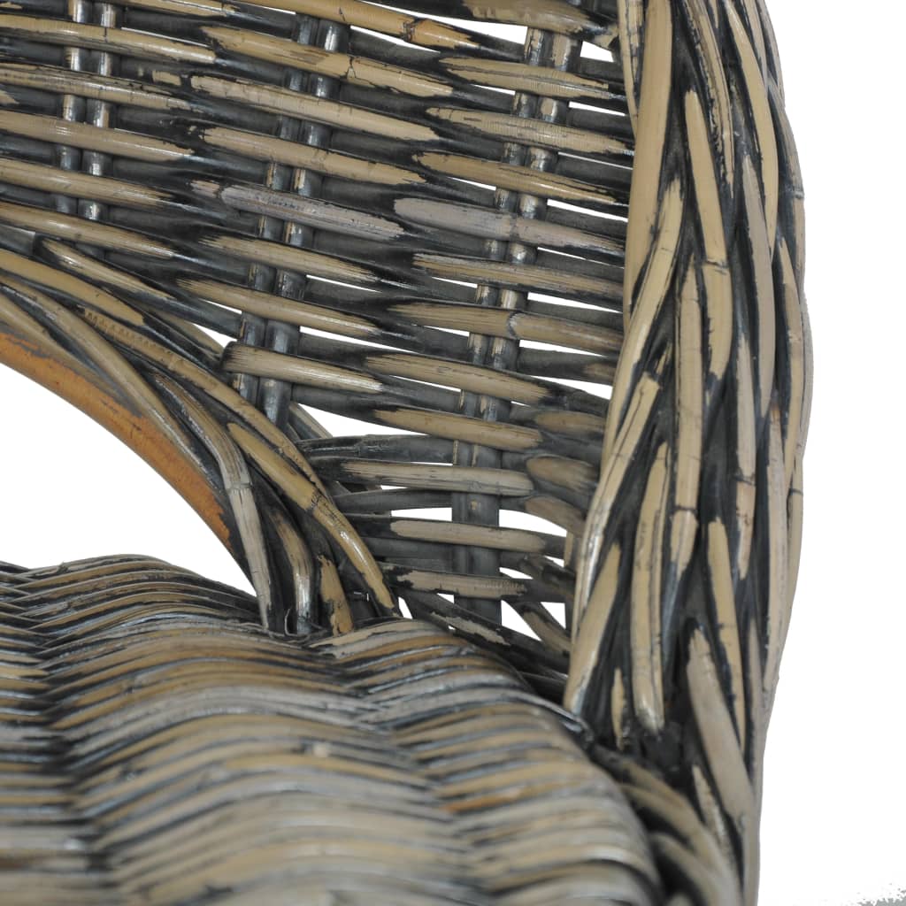 Fauteuil kubu rattan zwart