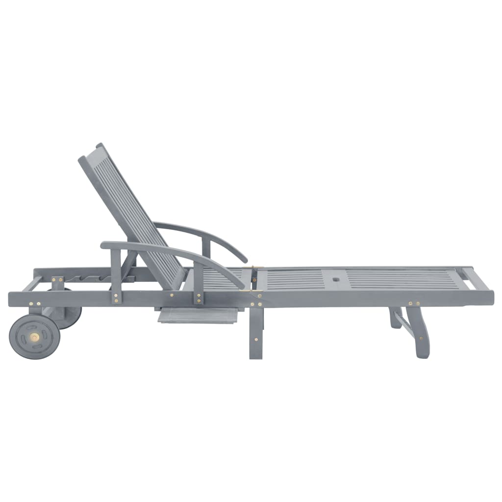 Ligbed massief acaciahout grijs