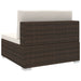 Middenbank 1 St Met Kussens Poly Rattan Bruin