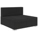 Middenbank 1 St Met Kussens Poly Rattan Zwart