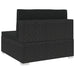 Middenbank 1 St Met Kussens Poly Rattan Zwart