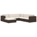 Middenbank 1 St Met Kussens Poly Rattan Zwart
