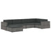Middenbank 1 St Met Kussens Poly Rattan Zwart