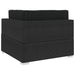 Hoekbank 1 st met kussens poly rattan zwart