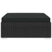 Voetensteun 1 St Met Kussen Poly Rattan Zwart