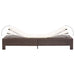 Ligbed met kussen poly rattan bruin