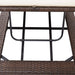 Ligbed met kussen poly rattan bruin