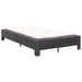 Ligbed met kussen 2-persoons poly rattan zwart