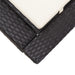 Ligbed met kussen 2-persoons poly rattan zwart