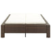 Ligbed met kussen 2-persoons poly rattan bruin