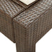 Ligbed met kussen 2-persoons poly rattan bruin