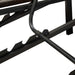Ligbed met kussen 2-persoons poly rattan bruin