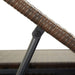 Ligbed met kussen 2-persoons poly rattan bruin