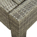 Ligbed met kussen 2-persoons poly rattan grijs