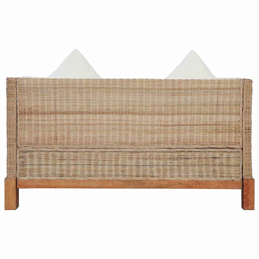 2-delig Bankstel met kussens natuurlijk rattan