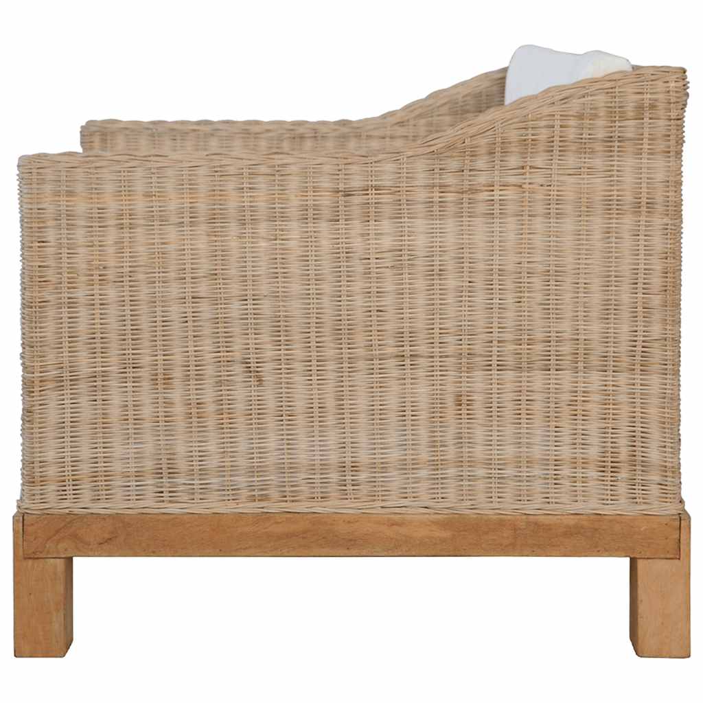 2-delig Bankstel met kussens natuurlijk rattan