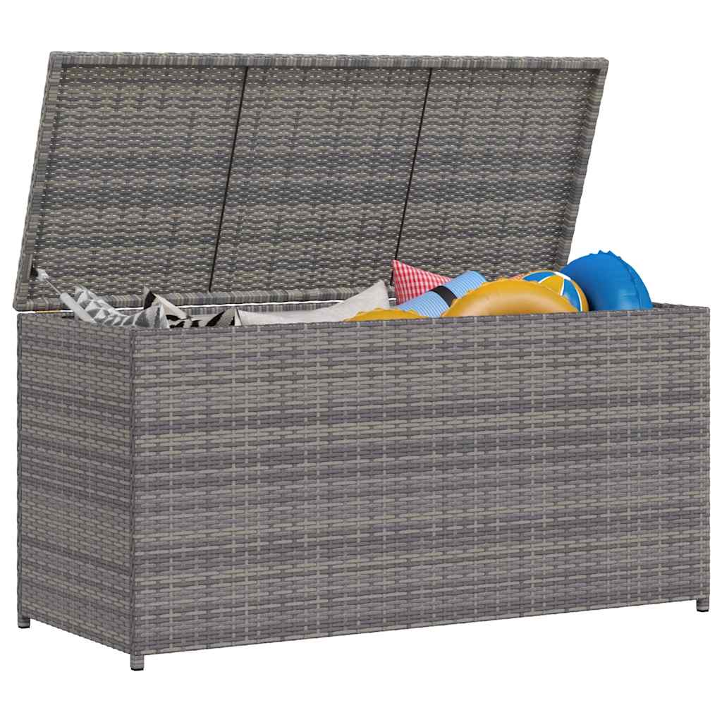Tuinbox 120x50x60 cm poly rattan grijs
