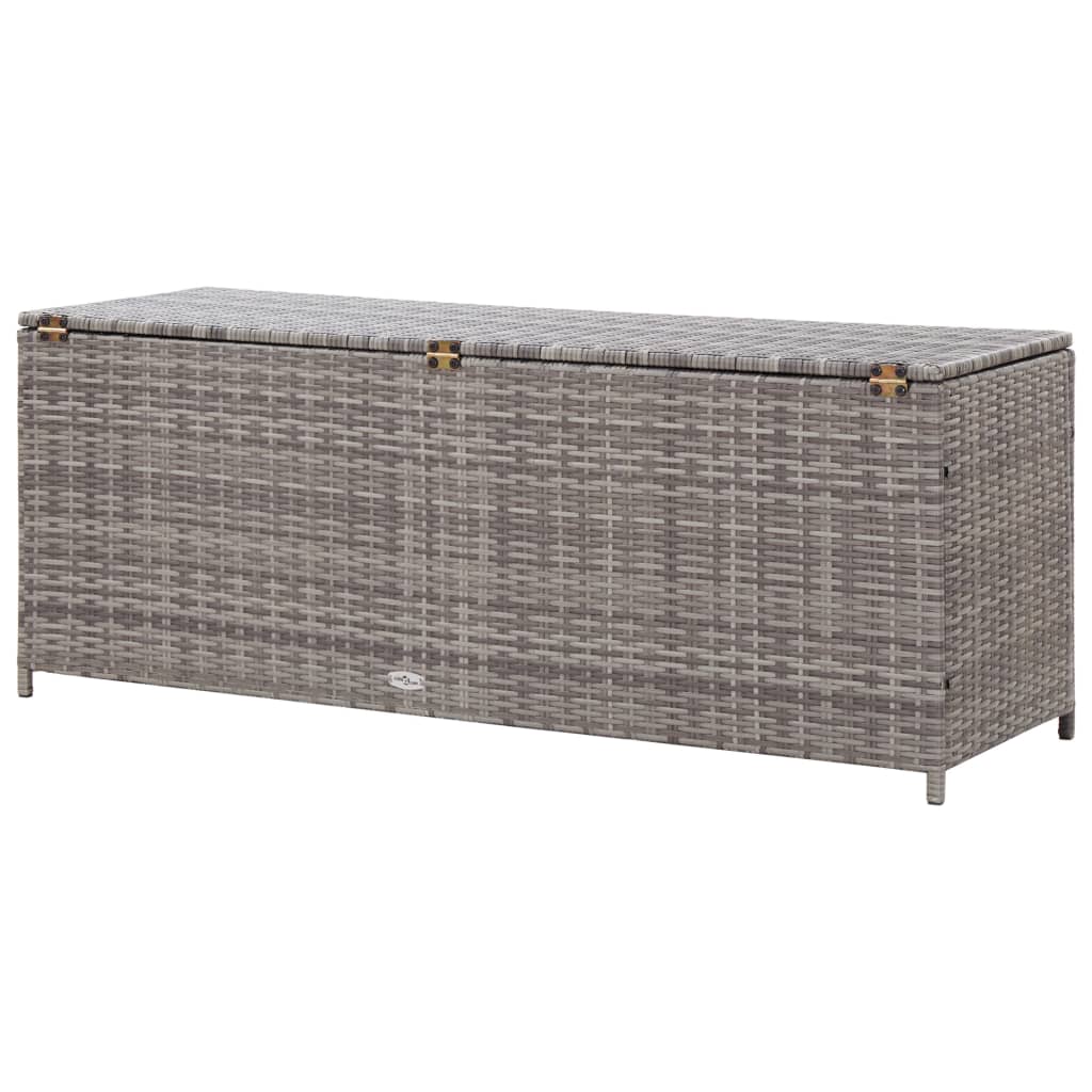Tuinbox 120x50x60 cm poly rattan grijs