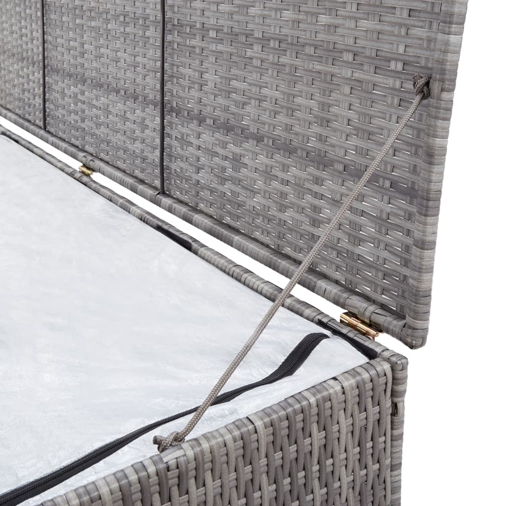 Tuinbox 120x50x60 cm poly rattan grijs