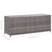 Tuinbox 120x50x60 cm poly rattan grijs