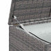 Tuinbox 120x50x60 cm poly rattan grijs