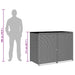 Containerberging dubbel 148x77x111 cm poly rattan antraciet