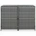 Containerberging dubbel 148x77x111 cm poly rattan antraciet