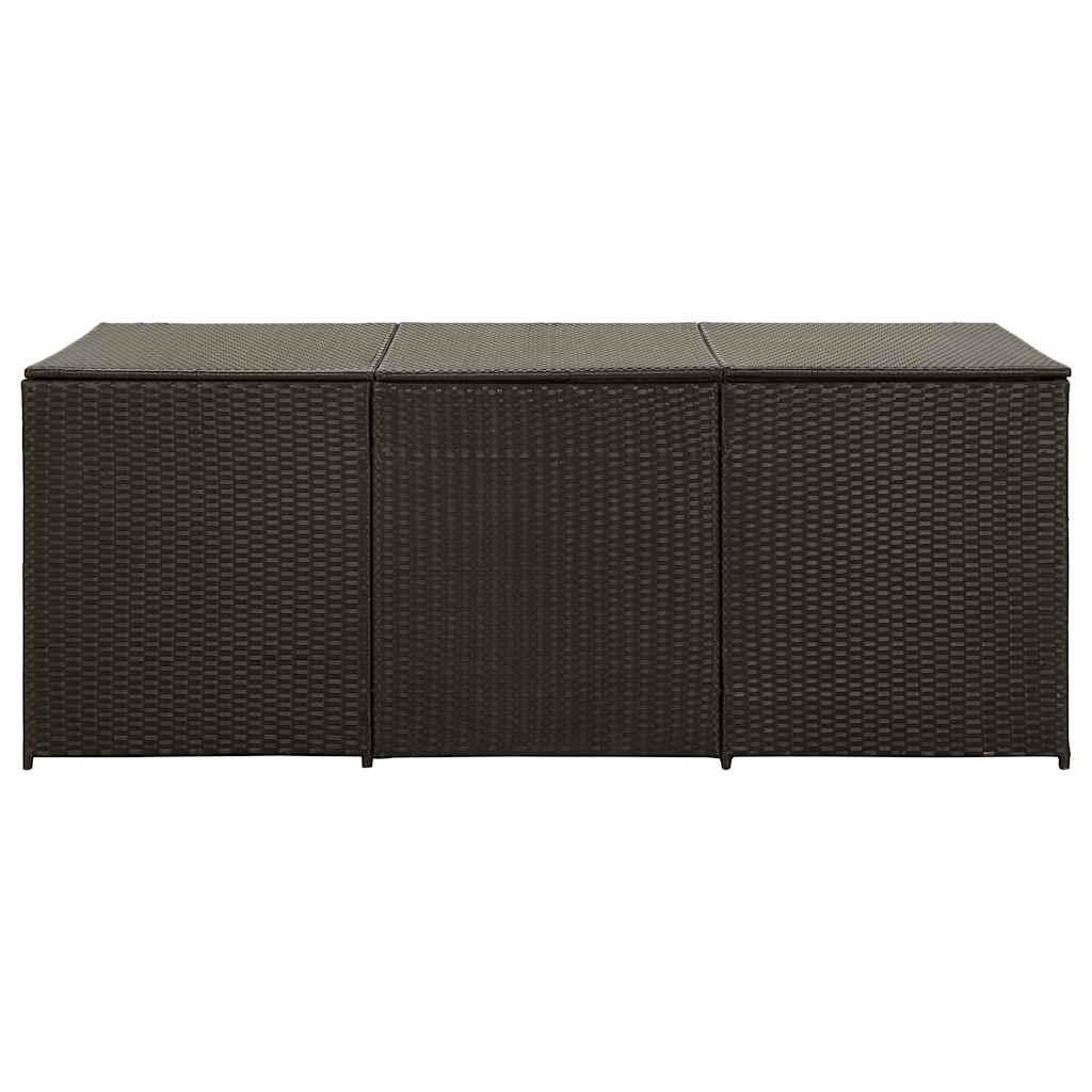 Tuinbox 180x90x70 cm poly rattan bruin