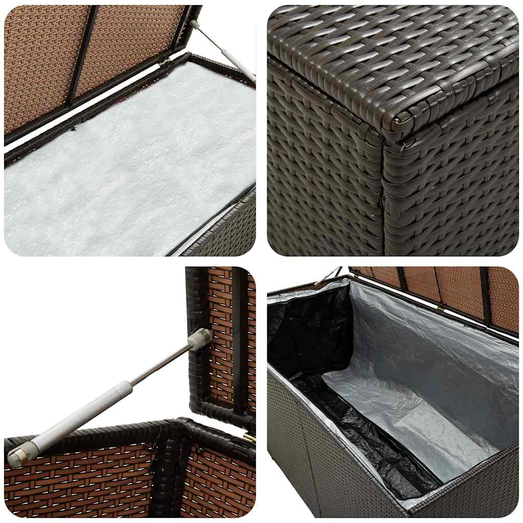 Tuinbox 180x90x70 cm poly rattan bruin