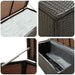 Tuinbox 180x90x70 cm poly rattan bruin