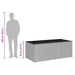 Tuinbox 180x90x70 cm poly rattan bruin