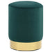Kruk fluweel 28 x 36 cm donkergroen en goudkleurig