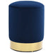 Kruk fluweel 28 x 36 cm blauw en goudkleurig