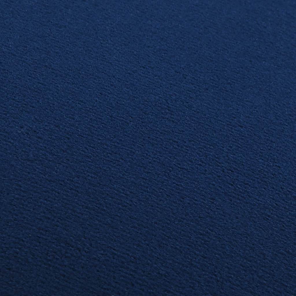 Kruk fluweel 28 x 36 cm blauw en goudkleurig