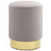 Kruk fluweel 28 x 36 cm lichtgrijs en goudkleurig